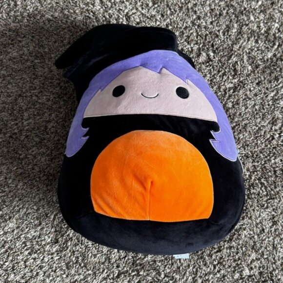 Squishmallow Madeline Witch Plush  12" Kellytoy 2019 Purple Hair Halloween - Picture 2 of 4